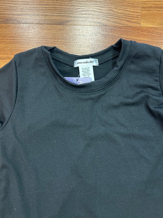 Area Code 407 Girls Black Cap Sleeve Essential Tee - All About Me Boutique
