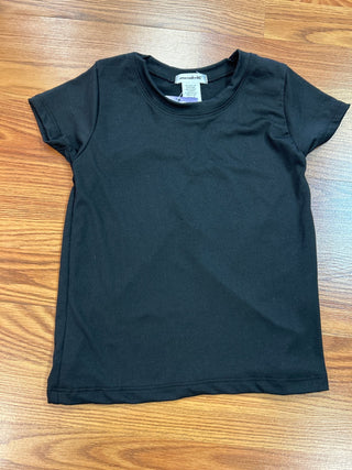 Area Code 407 Girls Black Cap Sleeve Essential Tee - All About Me Boutique