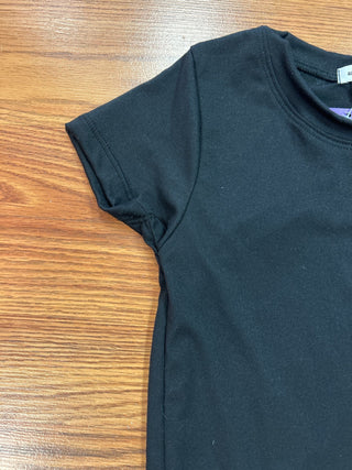 Area Code 407 Girls Black Cap Sleeve Essential Tee - All About Me Boutique