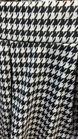 Area Code 407 Houndstooth Pleated Mini Skirt – Classic Black & White - All About Me Boutique