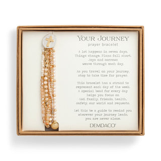 Your Journey Adjustable Beaded Prayer Bracelet - Champagne by Demdaco - All About Me Boutique