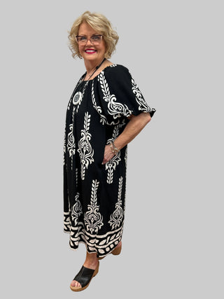 Boho Midi Dress by Carole Christian - All About Me Boutique
