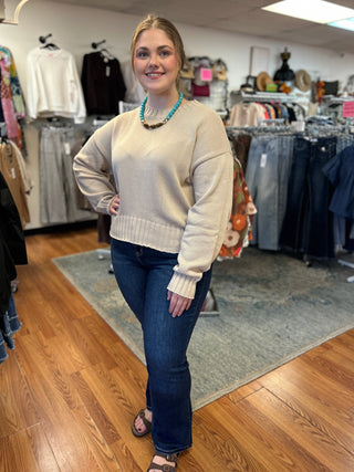 Bon Lightweight Relaxed Essential Sweater Top - All About Me Boutique