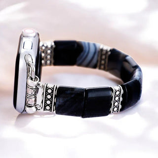Cape Diablo Bohemian Noir Stretch Apple Watch Strap - All About Me Boutique
