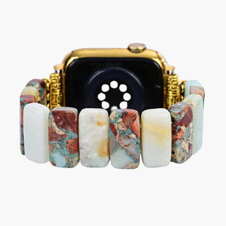 Cape Diablo Earth Amazonite Stretch Apple Watch Strap - All About Me Boutique