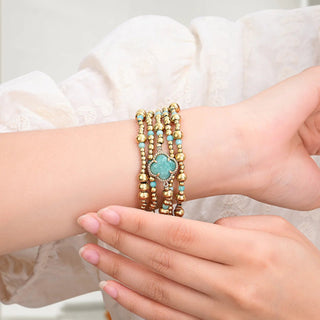 Cape Diablo Healing Amazonite Delight Clover Stretch Apple Watch Strap - All About Me Boutique