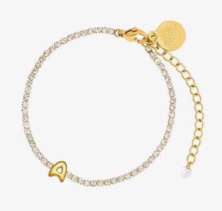 Cape Diablo Mini Crystals Initial Bracelets - All About Me Boutique