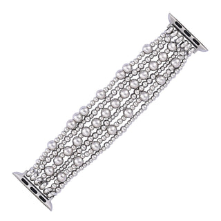 Cape Diablo Platinum Demure Stretch Apple Watch Strap - All About Me Boutique