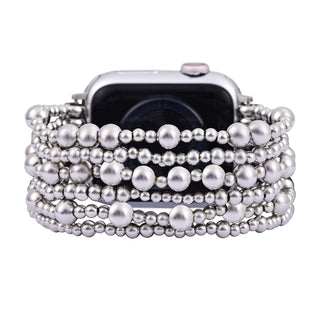 Cape Diablo Platinum Demure Stretch Apple Watch Strap - All About Me Boutique