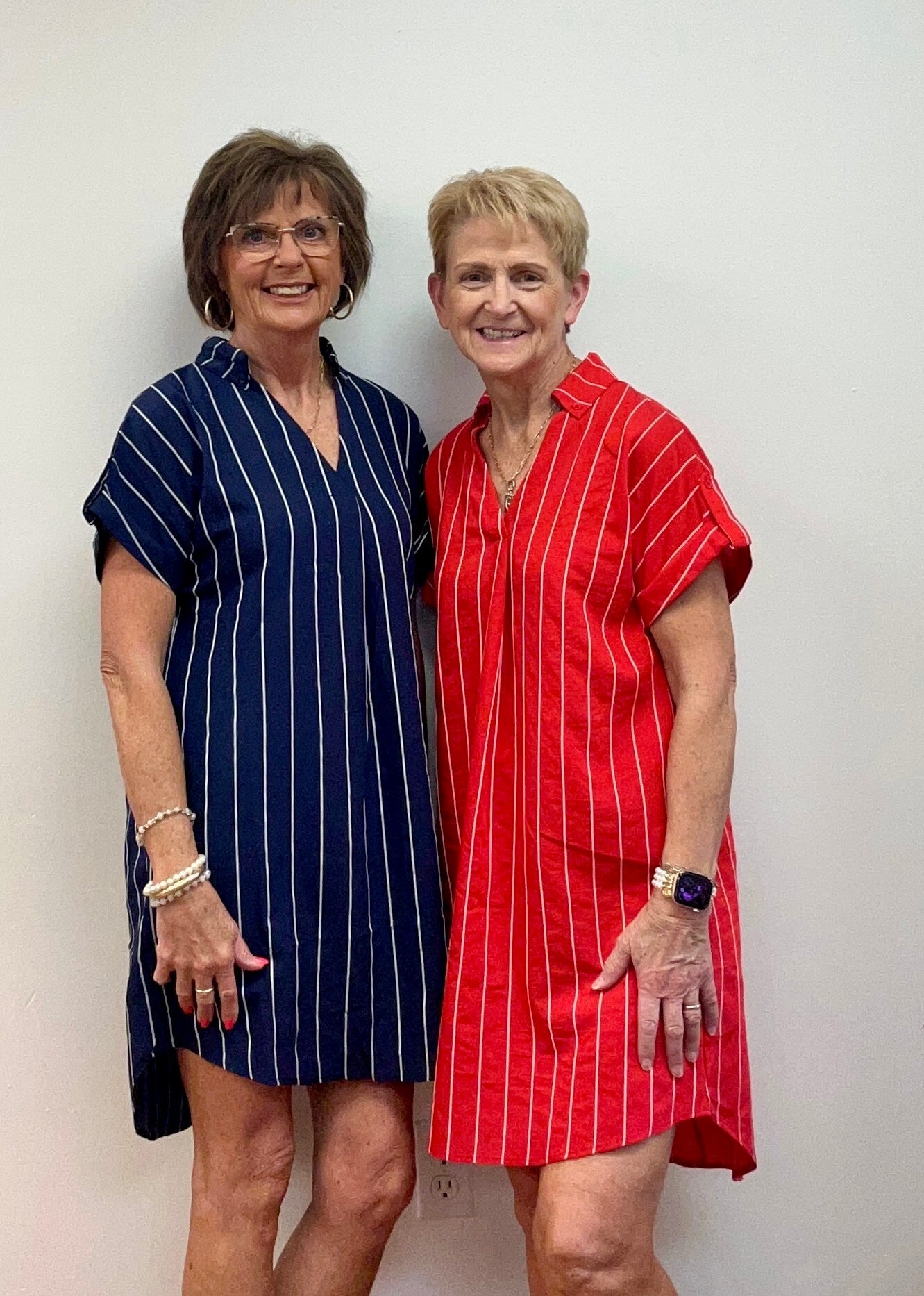 Casual Stripe Collared Dress