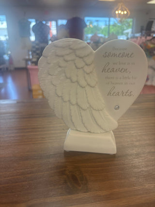 Ceramic Angel Wing Heart - All About Me Boutique