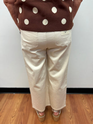 Charlie B Button Front Crop Pants - All About Me Boutique