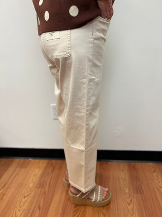 Charlie B Button Front Crop Pants - All About Me Boutique