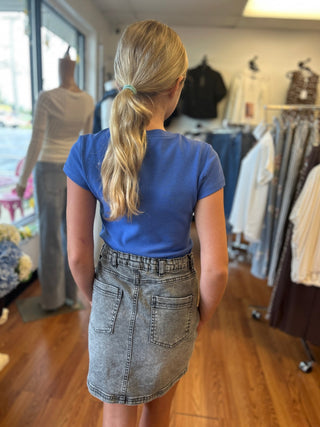 Creami Girls Blinged Black Denim Skirt - All About Me Boutique