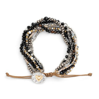 Demdaco Your Journey Black Adjustable Beaded Love Bracelet 7” - All About Me Boutique