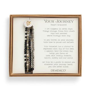 Demdaco Your Journey Black Adjustable Beaded Love Bracelet 7” - All About Me Boutique