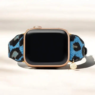 Wild Azure Leather Apple Watch Band by Cape Diablo - All About Me Boutique