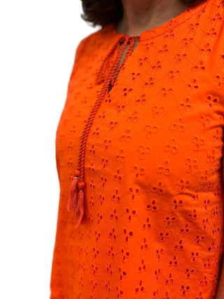 Echo Sleeveless Cotton Eyelet Dress with Tassel Tie - All About Me Boutique