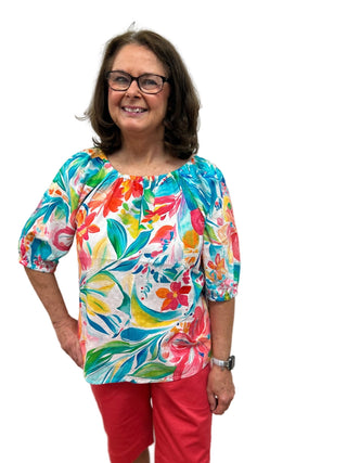 Ethyl Beach House Chic Blouse - All About Me Boutique