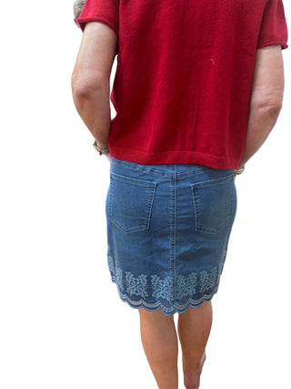 Ethyl Bluebell Lace Pull On Skirt - All About Me Boutique