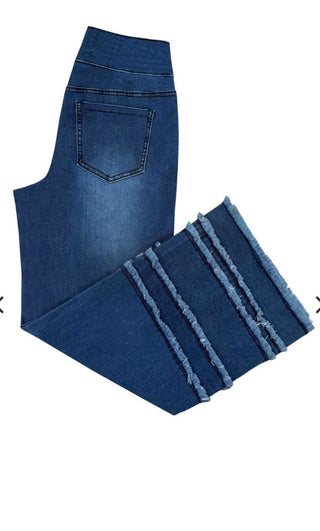 Ethyl Stacked Ankle Pull On Pant - All About Me Boutique