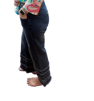 Ethyl Stacked Ankle Pull On Pant - All About Me Boutique