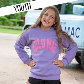 LuLu Mac Girls Purple/Pink Puff Sweatshirt