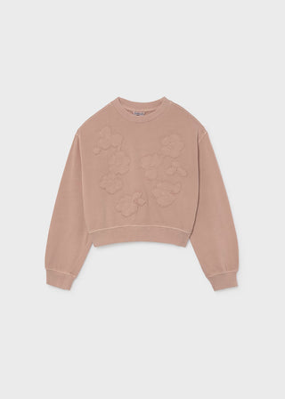 Mayoral Girls Embroidered Applique Sweatshirt