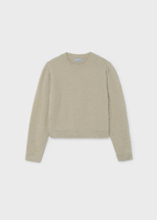 Mayoral Girls Plush Fuzzy Eyelash Knit Sweater