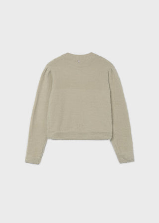 Mayoral Girls Plush Fuzzy Eyelash Knit Sweater