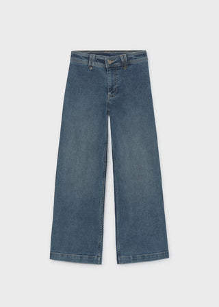 Mayoral Girls Medium Wash Wide-Leg Jeans