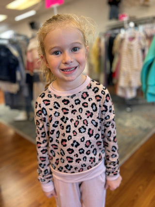 Girls Cheetah Print Sweatshirt - All About Me Boutique