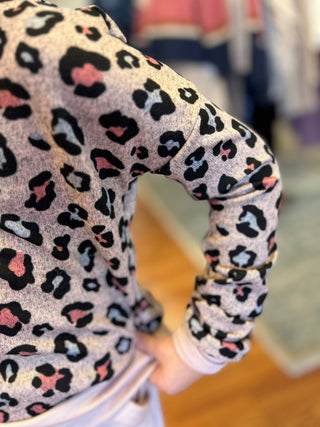 Girls Cheetah Print Sweatshirt - All About Me Boutique