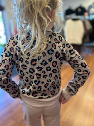 Girls Cheetah Print Sweatshirt - All About Me Boutique