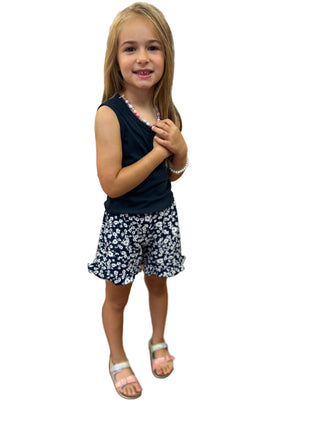 Girls Floral Panel Shorts - All About Me Boutique