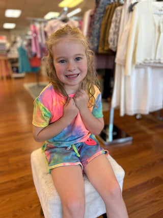 Girls Neon Tie Dye Shorts by Area Code 407 - All About Me Boutique