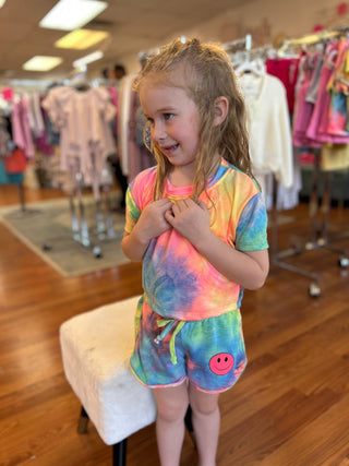 Girls Neon Tie Dye Shorts by Area Code 407 - All About Me Boutique