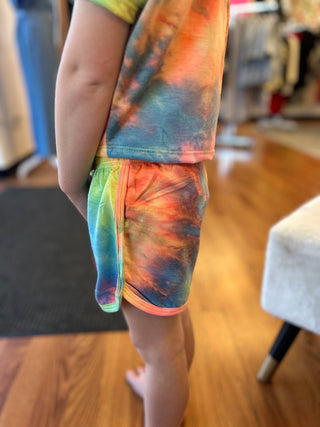Girls Neon Tie Dye Shorts by Area Code 407 - All About Me Boutique