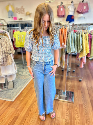 Girls Starstruck Denim Pants by Mayoral - All About Me Boutique