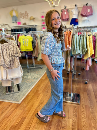 Girls Starstruck Denim Pants by Mayoral - All About Me Boutique