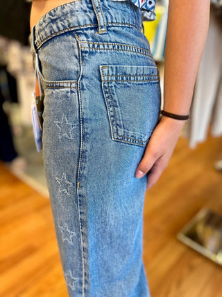 Girls Starstruck Denim Pants by Mayoral - All About Me Boutique