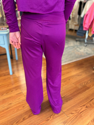 Girls’ Vibrant Purple High-Waist Wide-Leg Pant - All About Me Boutique
