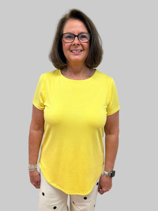 Hannah + Grace Hi Lo Hem Tee - All About Me Boutique
