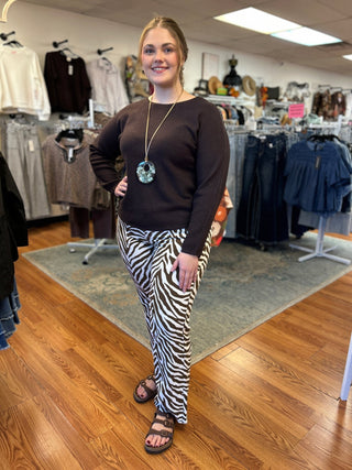 Heart of Pine Baby Zebra Print Denim - All About Me Boutique