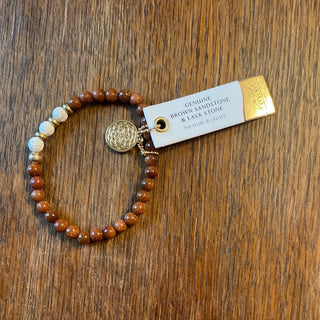 SS - Stone and Lava Stone Stack Bracelets (JKA) - All About Me Boutique