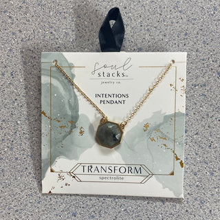 Intentions Semi - Precious Stone Pendants by Soul Stacks - All About Me Boutique