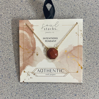 Intentions Semi - Precious Stone Pendants by Soul Stacks - All About Me Boutique