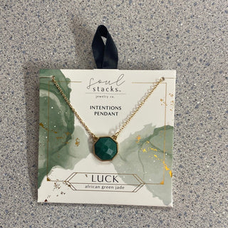 Intentions Semi - Precious Stone Pendants by Soul Stacks - All About Me Boutique