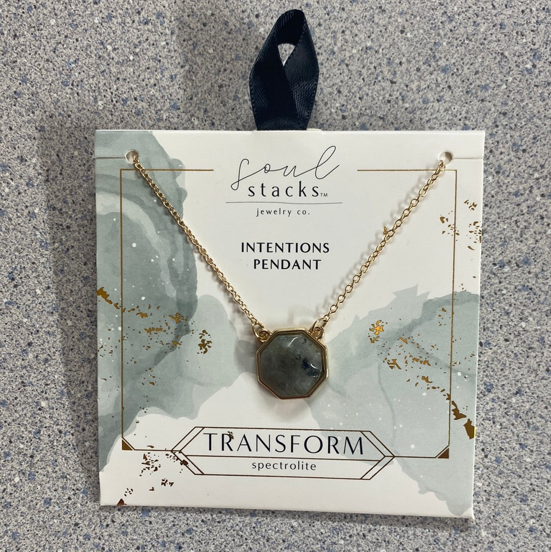 Intentions Semi-Precious Stone Pendants by Soul Stacks
