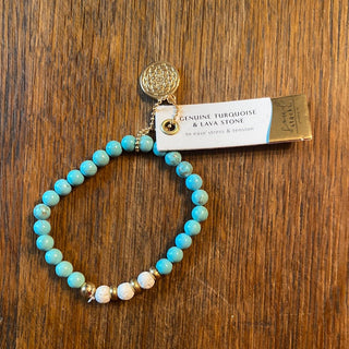 SS - Stone and Lava Stone Stack Bracelets (JKA) - All About Me Boutique